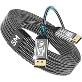 Nersligek DisplayPort Cable 2.1 5M-DP Cable Supports 16K@60Hz, 10K@60Hz, 8K@120Hz, 4K@240Hz/165Hz/144Hz, 2K@360Hz/240Hz, 80Gb
