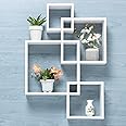 Gatton Design Floating Shelves | White | Wall Mounted Interlocking Cube Design | Shelves for Bedroom, Living Room, Bathroom & Kitchen | Wall Shelf for Décor