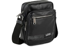 Lois - Bandoleras Hombre - Bolso Hombre Bandolera Ajustable - Bandolera Hombre Polipiel - Bolso Bandolera Hombre. Bolso de Hombre Pequeño.