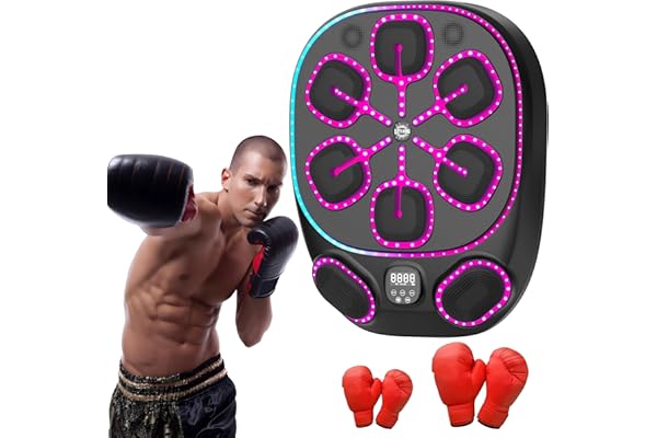 RevFit Machine de Boxe Musicale LED Bluetooth – 9 Modes de Vitesse et comptage – pour Enfants et Adultes, Maison et Salle de Sport