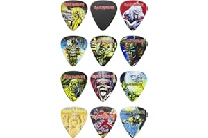 P PERRI'S LEATHERS LTD. Perri's Leathers Ltd. - Médiators Pour Guitare - Celluloïd - Produit Officiel sous Licence - Motifs assortis - Pour Guitares Acoustiques, Basses et Électriques - Fabriqués au Canada