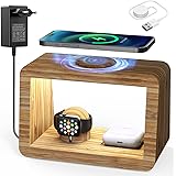 Alltripal Stazione di ricarica wireless: caricabatterie wireless 3 in 1 con luci notturne-stazione di ricarica rapida i Phone