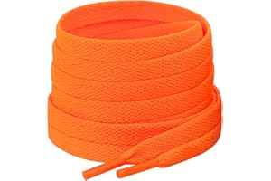 Stepace 2 Paires - Lacets Plats pour Chaussures, Lacets de Remplacement de 8 mm de Qualité Supérieure pour Chaussures de Sport, Chaussures de Ville