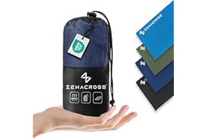 Zenacross - Sacco Lenzuolo da Viaggio - Sacco Letto Singolo Ultraleggero e Compatto - 100% Cotone - Saccoletto con Scomparto per Cuscino - Sacco Lenzuolo Cotone Singolo