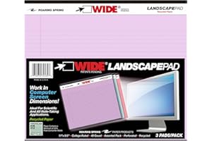 Roaring Spring Paper Products - Legal Pad Landscape Assorted 3 Pack