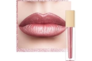 ‎OULAC Oulac Lippenstift Metallic Glitzer 2-in-1 Lipstick＆Lidschatten Lippenstift 8 Stunden Halt Leichter Lippenstain Hochpigmentiert Wischfest Wasserfester Vegan Damen Mädchen Make-up MD04