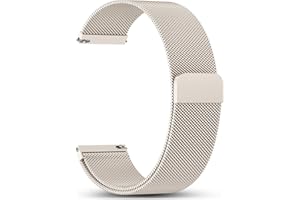 Mastten Metall Armbänder für Samsung Galaxy Watch 7 6 5 4 Armband - Galaxy Watch 7 Armband - Garmin Vivoactive 6 5 3 Band, Uhrband 20mm für Edelstahl Magnetarmband Damen Herren, Polarstern