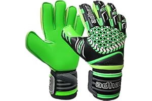 Adhawk Goalkeeper Gloves - Premium Quality Latex Palm with Finger Spine Protection & Double Layer Wristband - Premium Designed Goalie Gloves for Kids, Youth and Adult
