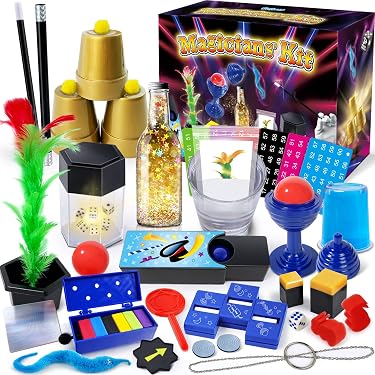 PATIFEED Kit di Magia, Trucchi Magici per Bambini, 40 Giochi di Magia con Istruzioni per Ragazze e Ragazzi Principianti da Eseguire, Regalo per Ragazzi e Ragazze