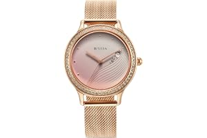 Titan Purple Glam It Up Quartz Analog with Date Pink Dial Rose Gold Stainless Steel Strap Watch for Women - NT2634WM05