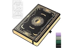 LOAPEM A5 bullet journal, Hardcover Dotted Journal Notebook, 192 Pages 100gsm Thick Paper, Dot Grid Notebook for Women Men Work Writing, Study, Math, 14.5 x 21cm -Black