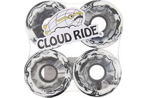 Cloud Ride! 65mm Cruisers Ruedas Longboard, Unisex, Mármol Negro, 65 mm