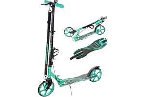 Raven - Patinete para niños y Adultos - Scooter - Patinete - Plegable, Ajustable, Correa de Transporte, Timbre, portabotellas