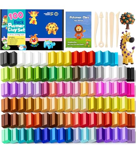 NEWYANG Pâte Polymère – 36 Couleurs Argile Créative Avec Accessoires Et Outils – Coffret Modelage Pour Enfants – Cadeau DIY