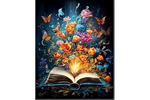 QIUQI 5D Diamond Painting Libro Magico, Kit Completo de Pintura de Diamante para Adultos y Niños, Diamante Pintura por Número Kit para Regalo de Cumpleaños,Navidad y Decoración de Pared