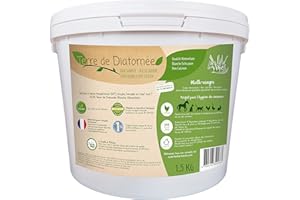 l'herbe Haute ® Terre de Diatomée Blanche Alimentaire - 1,5 kg Seau - Utilisable en Agriculture Biologique - Origine Naturelle sans Transformation Chimique - Nombreux usages