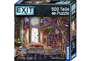 KOSMOS 684471 EXIT Puzzle - Die Bibliothek der Träume, 500 Teile Puzzle, für Erwachsene und Kinder ab 10 Jahren, Escape Room Puzzle für Einsteiger mit Rätseln