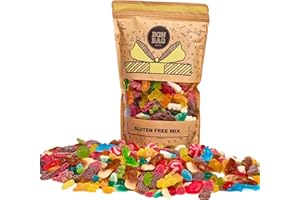 BON BAG - Gluten-Free Fizzy and Fizz-Free Pick And Mix Jelly Sweets, 1L Pouch Bags Of Sweets. Bulk Candy Assortment In Large Resealable Party Bag, Great For Sharing Or As A Treat Gift (800g)