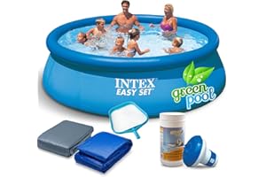 BUOSHA Gartenpool Schimmbecken mit Zubehör 366 x 76 cm Pool INTEX