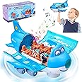xinrongda Airplane Toy for Toddlers, Electric Plane Toy for Boys Girls, 360° Rotating Aeroplane Toy Vehicles with Light and Music, Stunt Electric Aircraft Toy Model Gift for Kids 3 4 5 6 Year Old