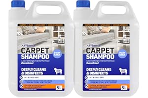 AIRSENZ Professional Carpet Shampoo - Low Foaming Extraction Formula Suitable for All Carpet Cleaning Machines (Fresh Linen, 10L)