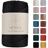 5 Mm - 400 gr Polyester Makrome 95 M Polyester Makrome Ip Supla Ip Ve &Ccedil;anta Ipliği (Siyah)
