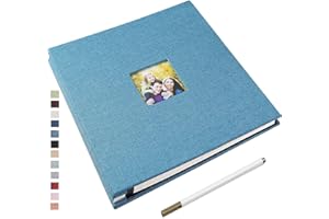 Yopih Fotoalbum, selbstklebend, 40 Seiten, Einband aus Leinen, 28 x 27 cm, Album, DIY, Übergröße, Erhaltung von Babys, Wachstum, Hochzeit, Reise, Familie, Geschenk