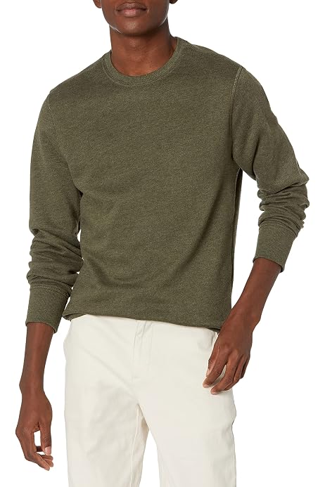 Amazon Essentials Men's Fleece Crew Neck Sweatshirt (Available in Big u0026  Tall), Burgundy, XS : Amazon.co.uk: Fashion