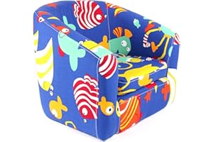 Emall Life Sillón de Lujo para niños Silla para bañera Sofá de Dibujos Animados Estructura de Madera (Debajo del mar)