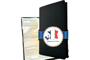Ugozen Étui Protège Carte Grise 3 Volets - Fabriqué en France -Pochette de Protection Porte Papiers Voiture