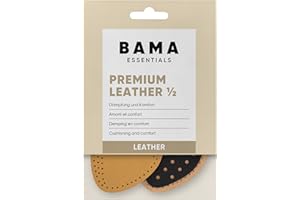 Bama Semelles intérieures en cuir de 1/2 - Semelles intérieures pour demi-chaussures Inserts absorbant les chocs avec charbon actif 1 paire - 36/37 EUR