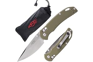 GANZO Firebird F753M1-GR Nóż Składany Stal Nierdzewna 440C Uchwyt G10 Na Kemping Wędkarstwo Polowanie lub Codzienne Prace Domowe (Zielony)
