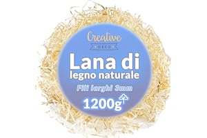 Creative Deco 1200 g Paglia per Cesti | Trucioli in Legno | Materiale di Riempimento Scatole Regalo per Festa, Trucioli per Imballaggio per Cesti Regalo | Decorazioni