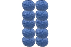 DELFINO WOLL DOLOMITI Tiglio 10 Gomitoli Lana Merinos 50g - Disponibile in più Colori e Spessori - Filato Colore Avion (790) - 85% Lana Merinos, 15% Microfibra - 100% Made in Italy (790)