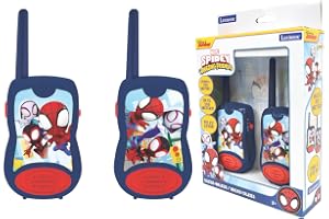 Lexibook, Spidey, Walkie-talkies, TW12SP1 | 200 m räckvidd, 2 kanaler, kommunikationslek, bältesklämma, batteridriven, blå