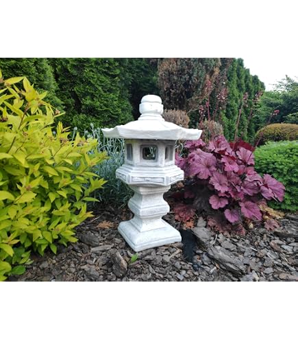 Lanterne Solaire De Jardin Style Pagode Japonaise - En Résine, Ambiance Zen, éclairage Automatique Nuit, Décor Patio