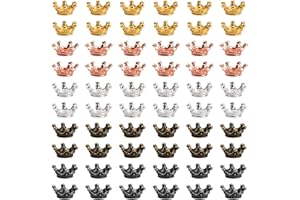 Yasmous 100 Pcs DIY Alloy Crown Pendant, 5 Colors Crown Charm Jewelry Charms, Vintage Alloy Crown Charm Beads, for DIY Jewelry Making