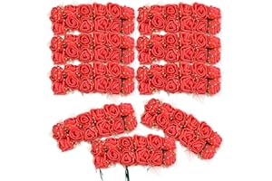 BETESSIN 144pz Rose Finte Rosse (Dia. 20mm) Teste di Fiori Rose Finte Artificiali Teste di Rose Rosse Finte in Schiuma per Decorazione Sposa Matrimonio Festa Nuziale Valentine’s Day Casa Fai da Te