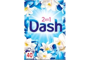 Dash 2in1 Fleurs De Lotus Et Lys Lessive En Poudre 44 Lavages, Avec Fraîcheur Lenor, Fabriquée En France