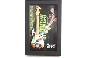 ROCK GUITAR MINIATURES RGM8810 Billie Joe Armstrong Miniature Guitar in Shadowbox frame