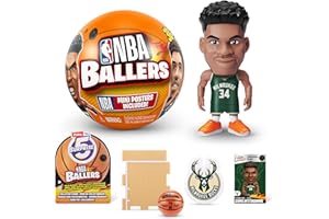 5 SURPRISE NBA Ballers di ZURU Scatola da scoprire Gioco sportivo basket da collezione per bambini