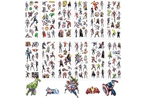 SUNYOVIME 12 Feuilles lot Avengers Autocollant Enfant,Gommettes 3D pour Enfants 2 à 4 Ans,Stickers Avengers pour Garçon fille Bricolage Scrapbooking Récompense Cadeaux Cadeau Anniversaire Enfant