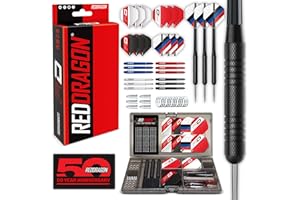 RED DRAGON Ultimate 50 Piece Darts Set, Peter Wright Snakebite and Gerwyn Price