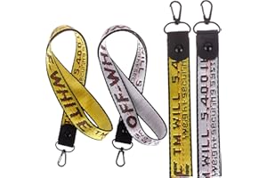 RUNKAIEU TUANTUAN 2 Sets/4 Pcs Fashionable Lanyard Keychain Lanyard For Key Keychain Neck Lanyard Unisex Keychain Neck Lanyard Cute Lanyard For Car Keys Mobile Phone.Silver+Yellow