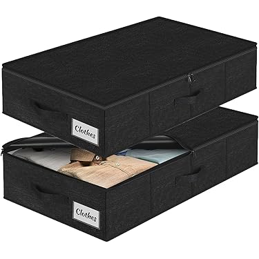 Amonsen Set van 2, 100 x 43 x 18 cm, onderbed opbergmanden