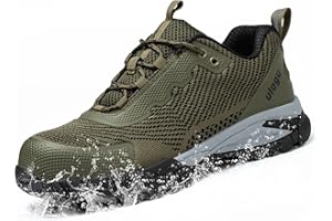 ZOEASHLEY Sicherheitsschuhe Herren Damen Wasserdicht Arbeitsschuhe Leicht Atmungsaktiv Stahlkappenschuhe rutschfest Sportliche Schutzschuhe