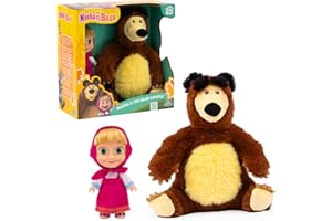 Masha & Michka, zestaw lalek Masza 12 cm, i Michka Pluszowa 20 cm, zabawki dla dzieci od 3 lat, GIOCHI PREZIOSI,MHA21