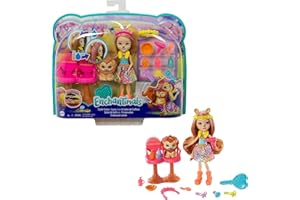 Enchantimals Lacey Lion y Salón de Belleza Muñeca con Mascota, Set de Juego y Accesorios, Juguete +4 años (Mattel GTM29)