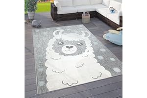 Paco Home Alfombra Infantil Habitación Infantil Exterior Juego Motivos Animales 3D, tamaño:160x220 cm, Color:Gris 2