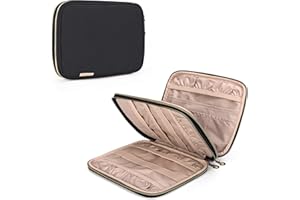 Teamoy Häkelnadeln Tasche, Stricknadeln Aufbewahrungstasche für Häkelsets, Stricken Reisetasche für Häkel Nadelsets und Stricken Zubehör, Schwarz